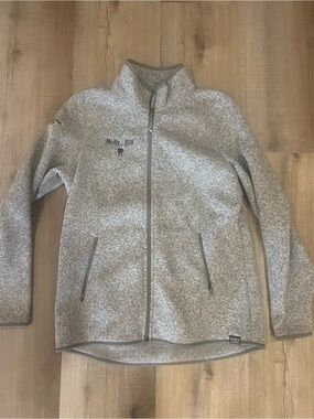 L.L. Bean Women's Heather Gray Full-Zip Fleece Jacket